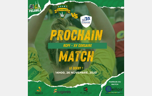 Match Felgirls contre XV Corsaire à domicile